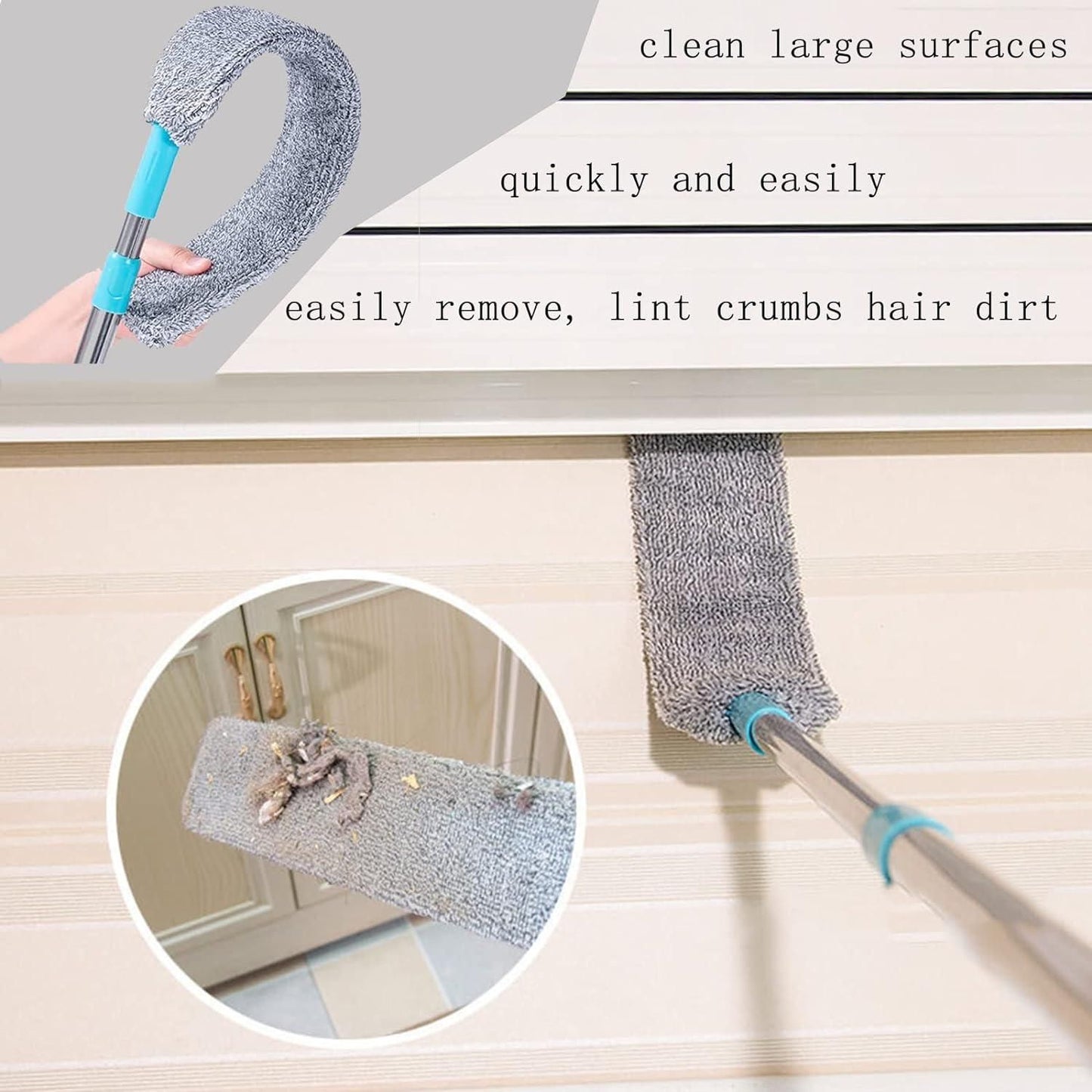 Retractable Gap Dust Cleaner – Extendable Slim Cleaning Brush for Narrow Spaces, Car, Keyboard, Window Tracks & Home Corners
