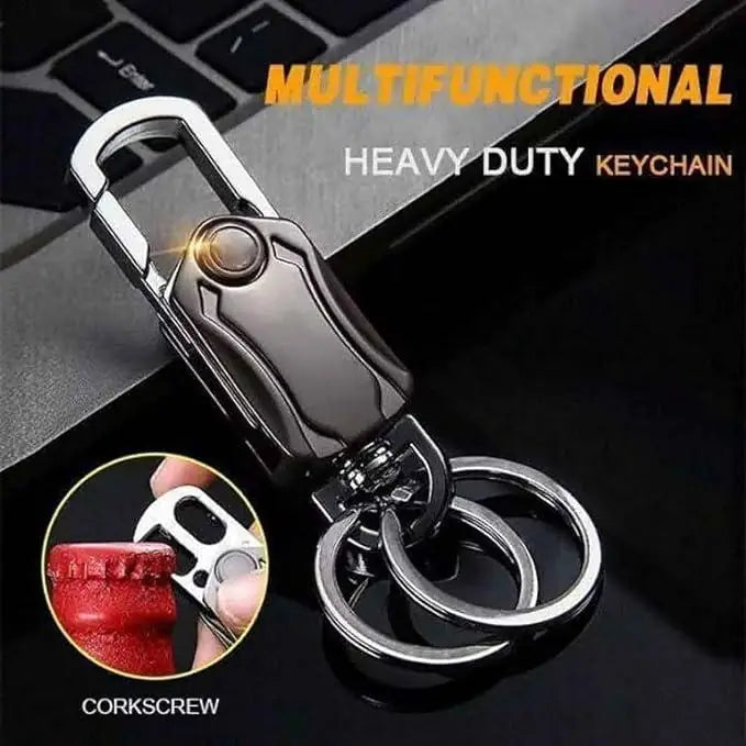 4 in 1 Keychain Spinner Multi-Function Tool Waist Double Ring Keychain Gift.Discover the 4 in 1 Keychain Spinner – a versatile multi-function tool with double rings.