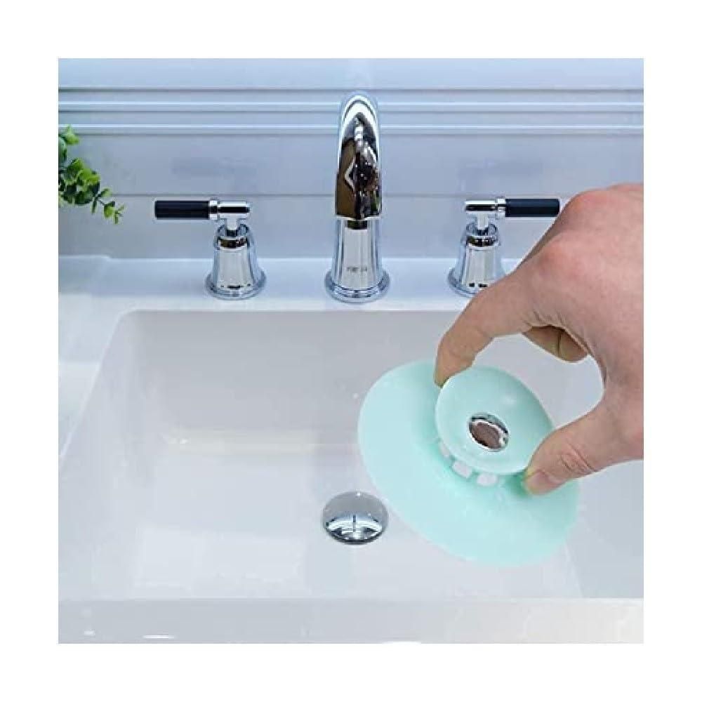 Silicone Kitchen Sink Strainer (Pack of 3) Random Colors | Flexible Anti-Clog Drain Covers | Food Catcher Filter for Kitchen & Bathroom Sinks