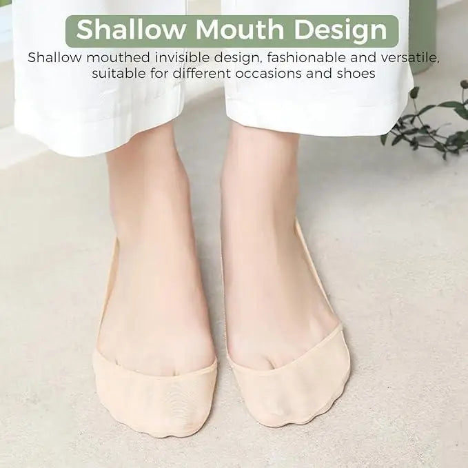 Women's Slingback Toe Topper Ballerina Socks (Pack of 2)  are lightweight, low-profile socks designed for women who want comfort, protection