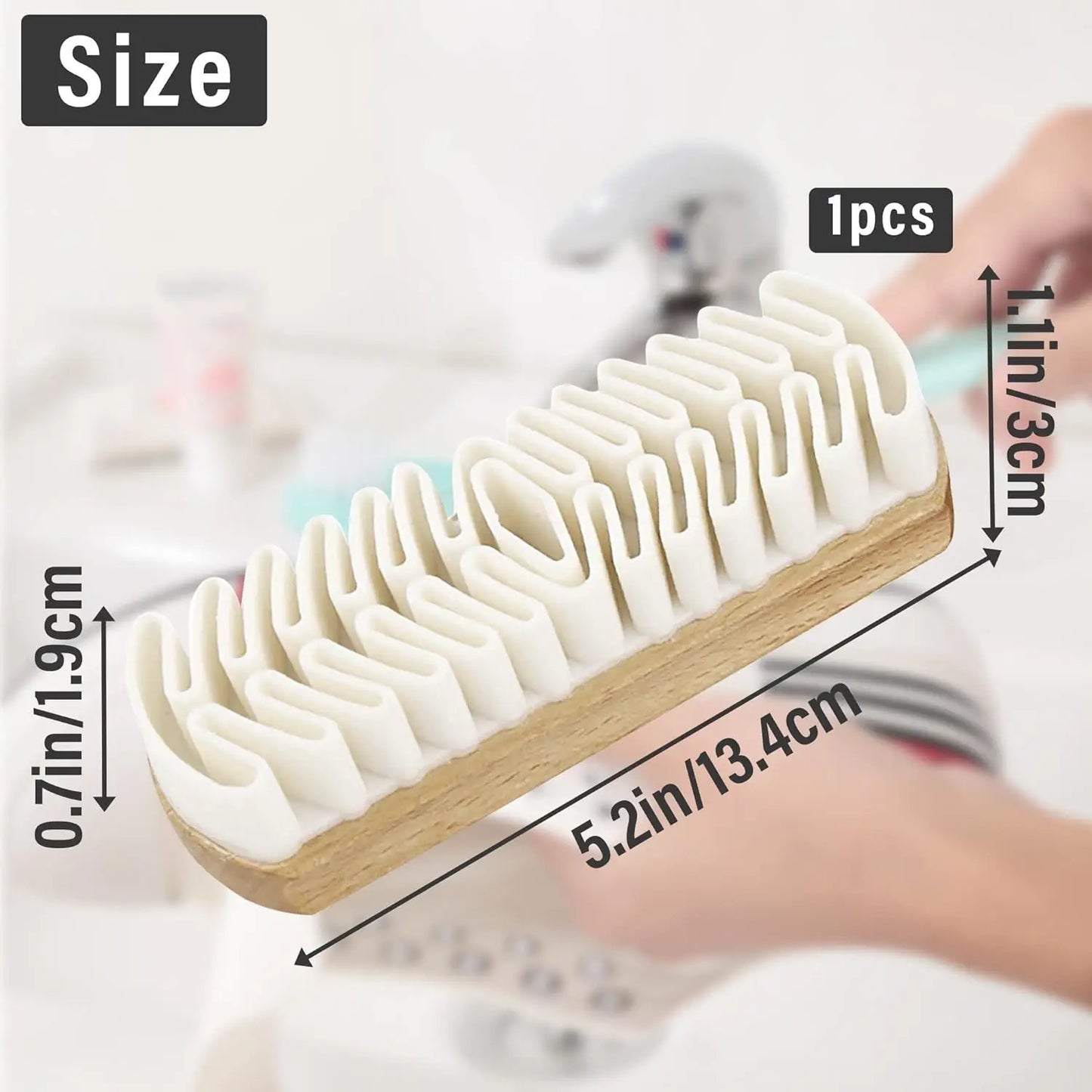 2 in 1 Shoe Cleaning Brush with Liquid Dispenser | Dual Bristle Sneaker Cleaning Tool | Easy Scrub Brush for Shoes, Sneakers & Footwear Care