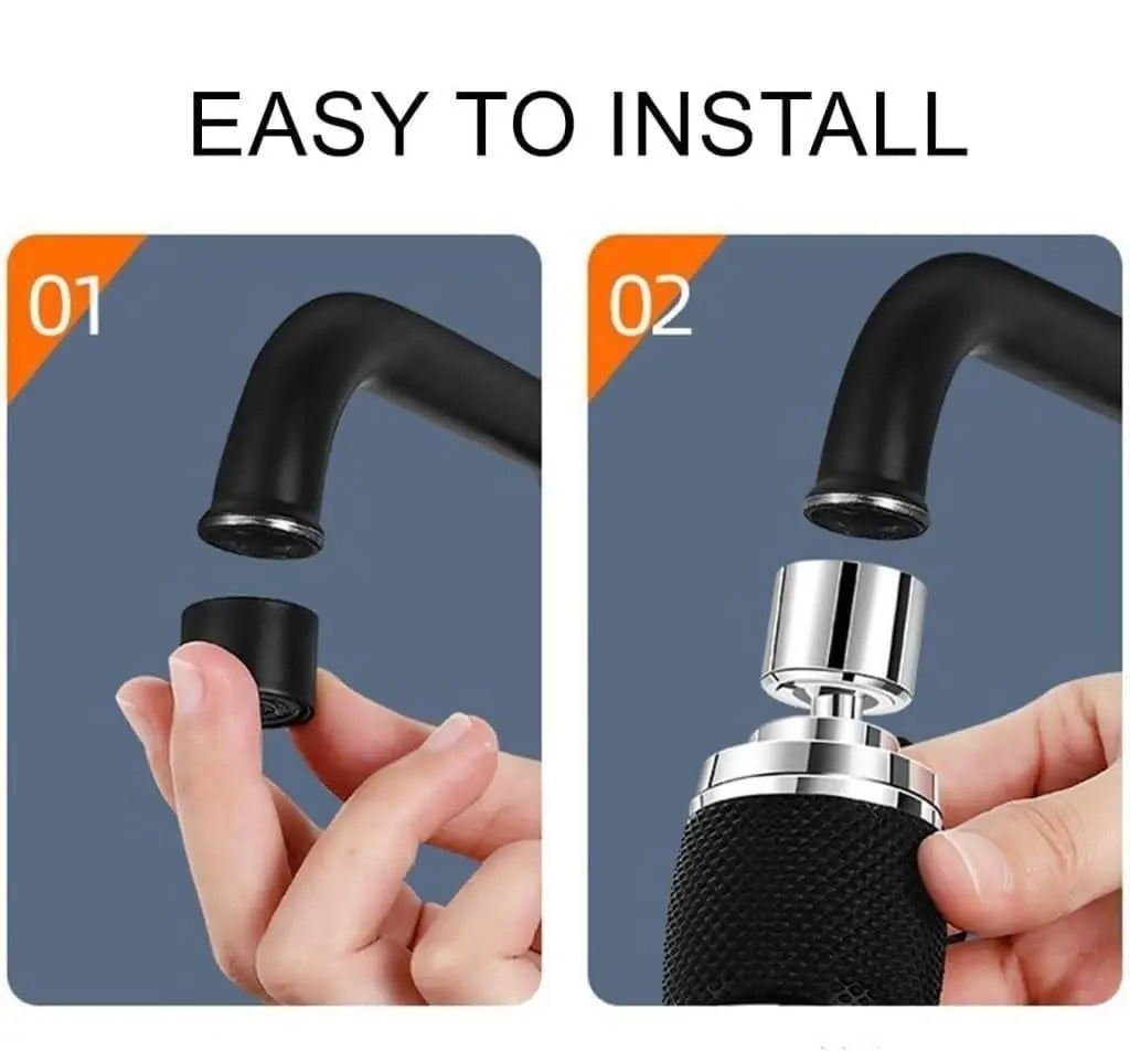360° Swivel Tap Sink Faucet Extender with Built-in Filter – Water Saving Kitchen & Bathroom Faucet Adapter for Children, Pets & Washing