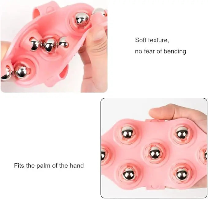Anti-Cellulite Muscle Pain Relief Relaxation Ball & Body Massage Gloves | Deep Tissue Massager for Stress, Sore Muscles & Tension Relief | Improve Blood Circulation, Reduce Cellulite & Enhance Relaxation at Home or Gym