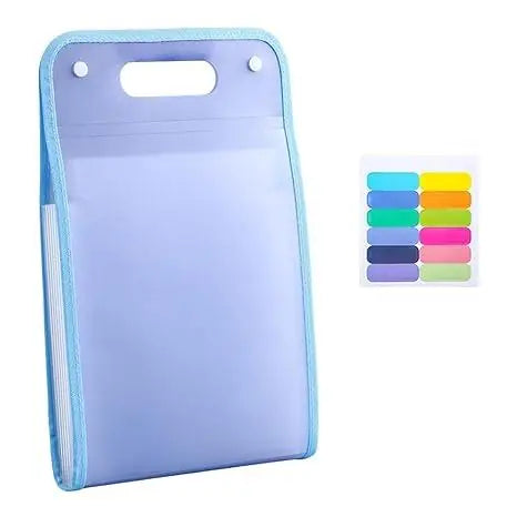 Portable Expanding Document Folder A4 Size | Multi-Pocket Accordion File Organizer | Durable Plastic Office & School Document Storage Folder