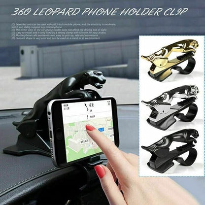 “Jaguar Car Mobile Holder – Universal Adjustable Dashboard & Windshield Phone Mount, 360° Rotating Stand for All Smartphones”