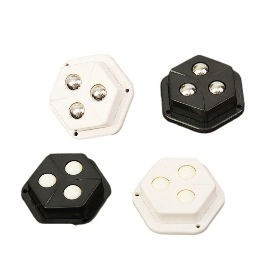4 Pcs Pentagon Mini Caster Wheels.Move items easily with pentagon mini caster wheels. 360° rotating, compact, strong grip wheels for furniture, storage boxes, bins & appliances. Pack of 4 pcs.