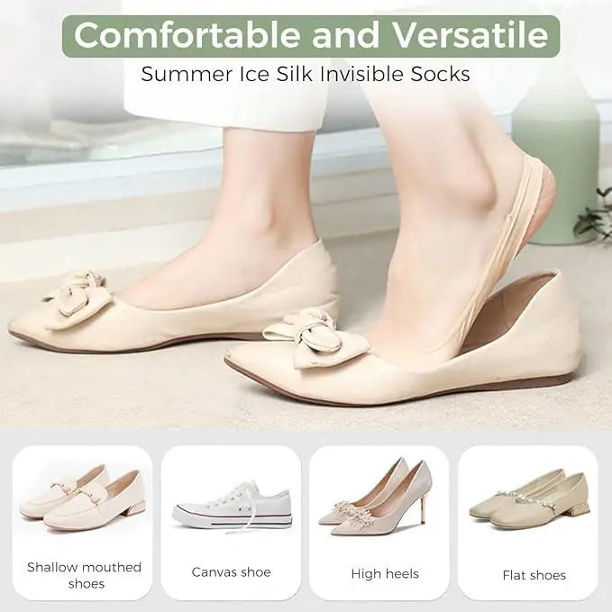 Women's Slingback Toe Topper Ballerina Socks (Pack of 2)  are lightweight, low-profile socks designed for women who want comfort, protection