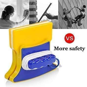 Heavy Duty Magnetic Double-Sided Window Cleaner | Inside & Outside Glass Cleaning Tool | Strong Magnet Window Washing Equipment for Home, Office & High-Rise Buildings