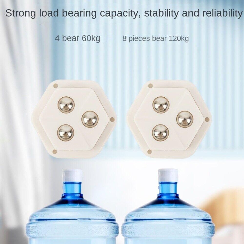 4 Pcs Pentagon Mini Caster Wheels.Move items easily with pentagon mini caster wheels. 360° rotating, compact, strong grip wheels for furniture, storage boxes, bins & appliances. Pack of 4 pcs.