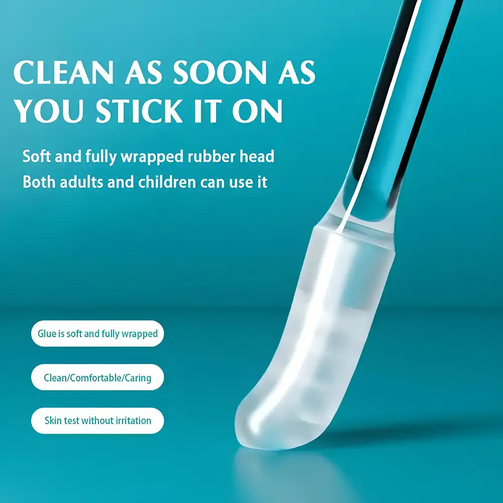 Quick Clean Reusable Sticky Ear Swabs | Eco-Friendly Ear Cleaner for Safe & Hygienic Earwax Removal | Gentle, Reusable & Portable Ear Care Tool for Adults and Kids | Environmentally Friendly Personal Hygiene Accessory