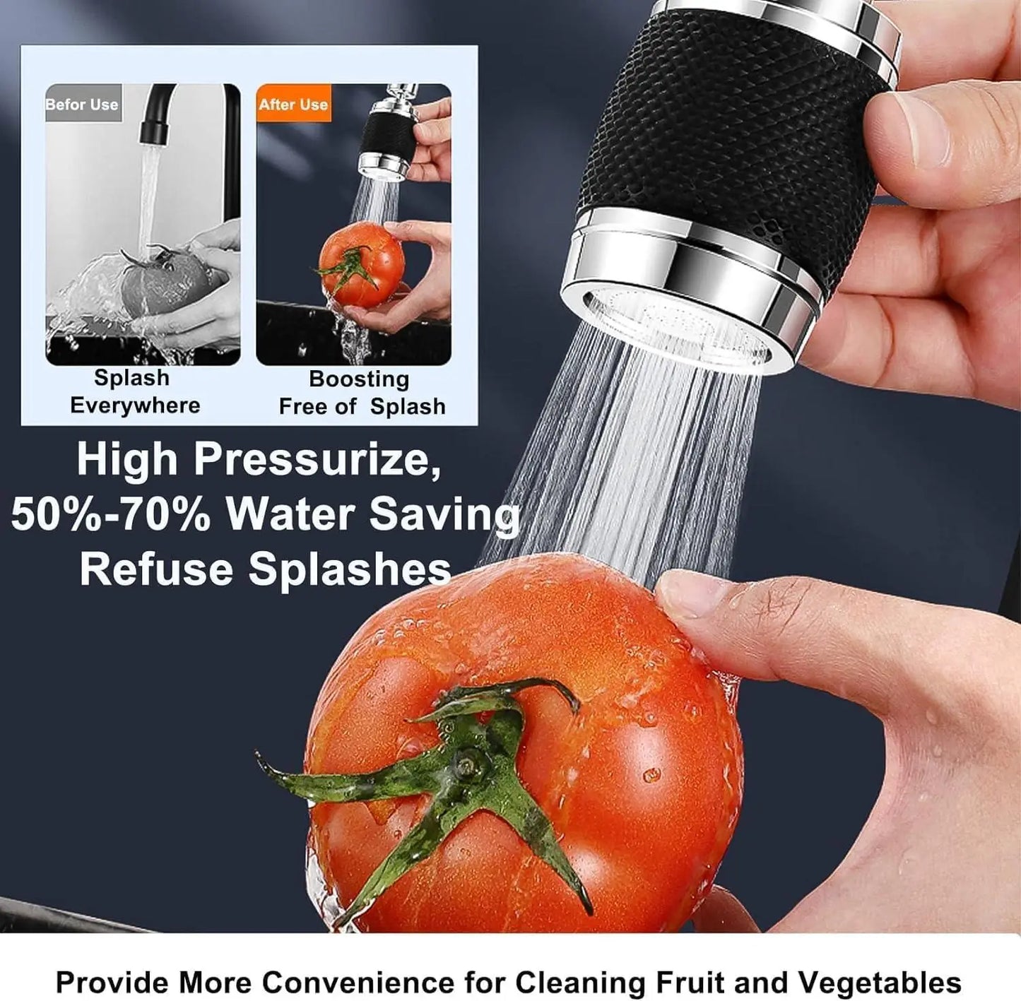 360° Swivel Tap Sink Faucet Extender with Built-in Filter – Water Saving Kitchen & Bathroom Faucet Adapter for Children, Pets & Washing