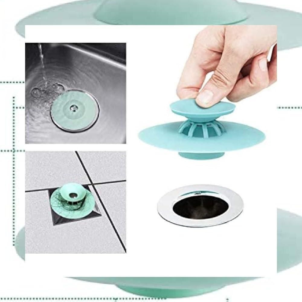 Silicone Kitchen Sink Strainer (Pack of 3) Random Colors | Flexible Anti-Clog Drain Covers | Food Catcher Filter for Kitchen & Bathroom Sinks