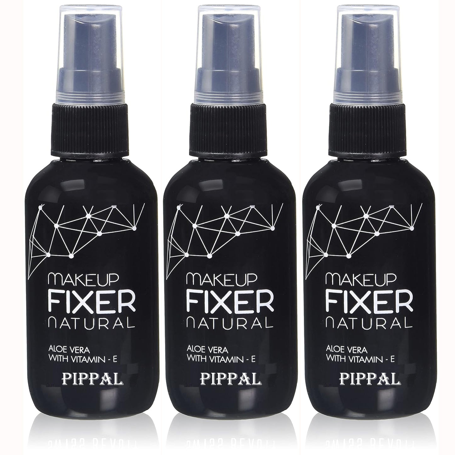 Pippal Beauty Makeup Fixer Natural Dewy Finish with Vitamin E And Aloe Vera Long-Lasting Spray 80ml (Pack of 3)