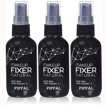 Pippal Beauty Makeup Fixer Natural Dewy Finish with Vitamin E And Aloe Vera Long-Lasting Spray 80ml (Pack of 3)