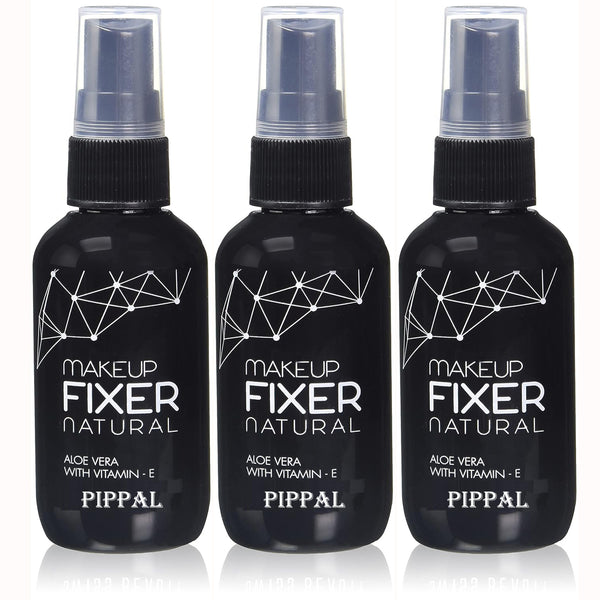 Pippal Beauty Makeup Fixer Natural Dewy Finish with Vitamin E And Aloe Vera Long-Lasting Spray 80ml (Pack of 3)