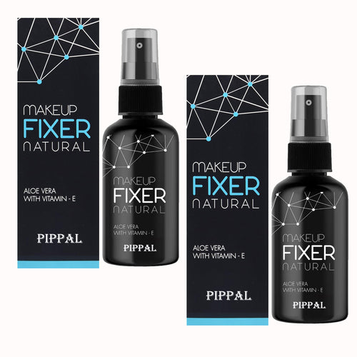 Pippal Beauty Makeup Fixer Natural Dewy Finish with Vitamin E And Aloe Vera Long-Lasting Hydrating & Refreshing Setting Spray 80ml (Pack of 2)