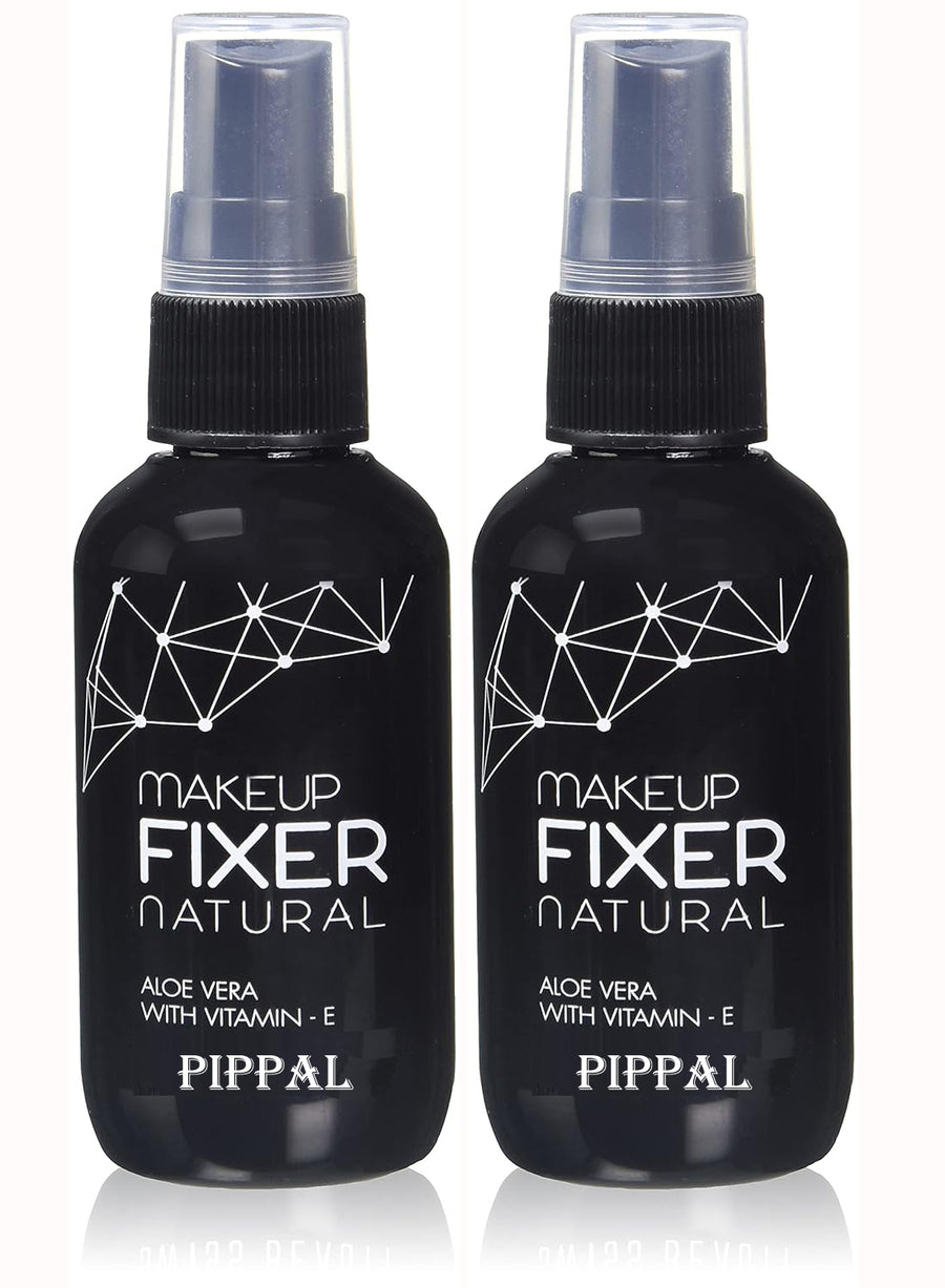 Pippal Beauty Makeup Fixer Natural Dewy Finish with Vitamin E And Aloe Vera Long-Lasting Spray 80ml (Pack of 2)