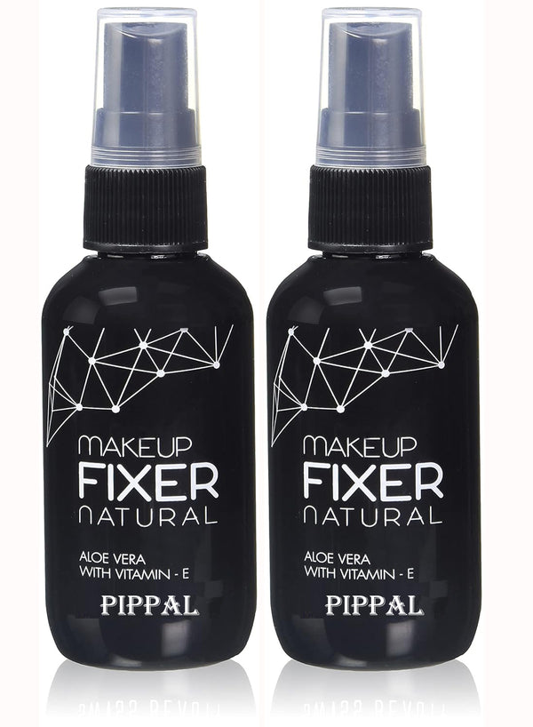 Pippal Beauty Makeup Fixer Natural Dewy Finish with Vitamin E And Aloe Vera Long-Lasting Spray 80ml (Pack of 2)