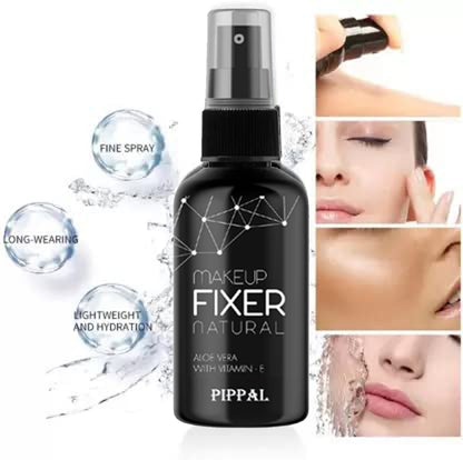 Pippal Beauty Makeup Fixer Natural Dewy Finish with Vitamin E And Aloe Vera Long-Lasting Hydrating & Refreshing Setting Spray 80ml (Pack of 1) with Fit Skin Mascara And 2 in 1 Eyeliner