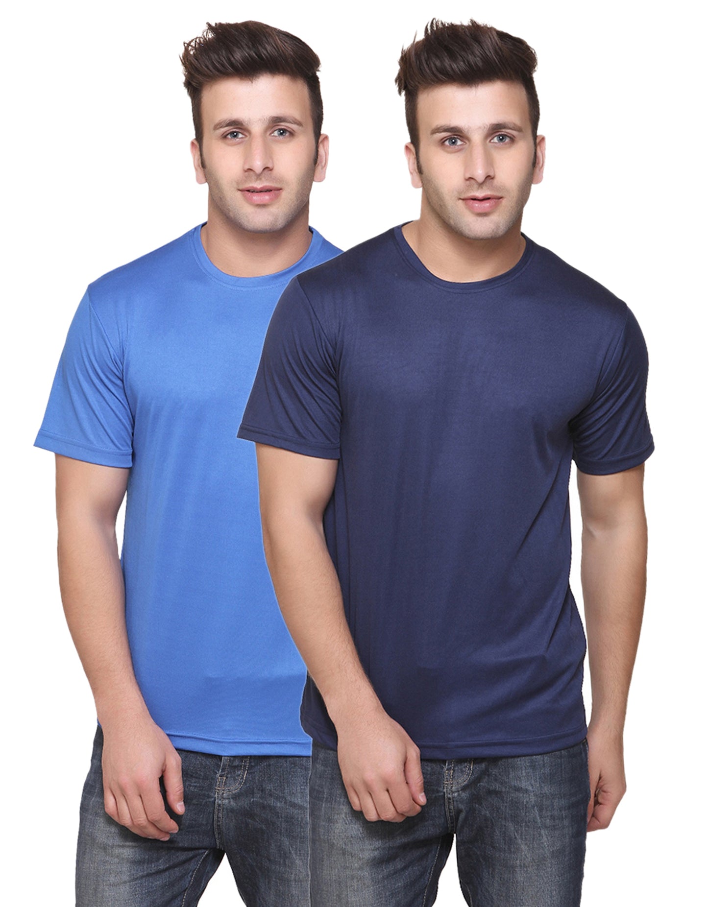Ketex Round Neck Men's Polyester Blend Dri Fit T-Shirts (Pack of 2)