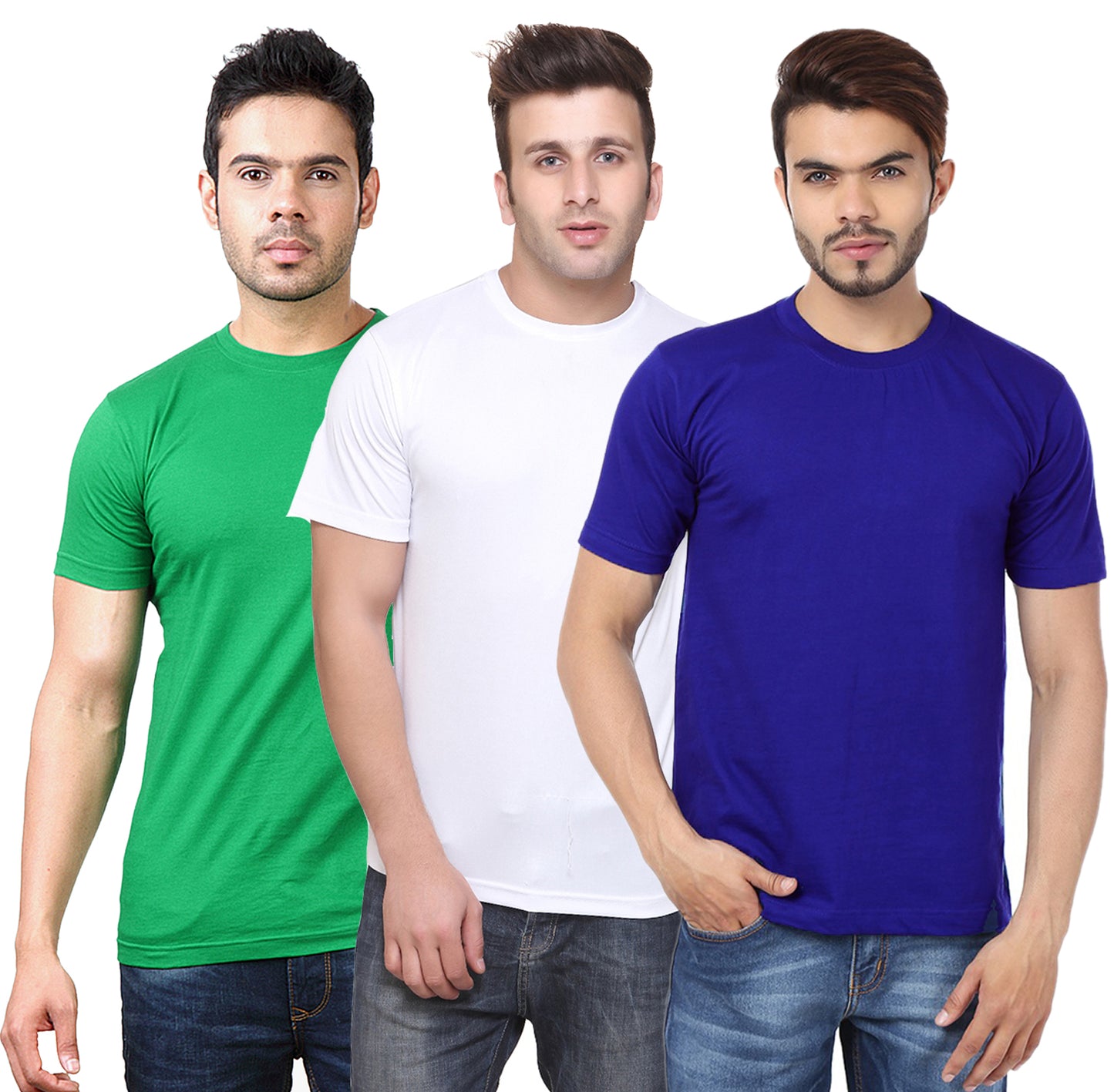 Ketex Round Neck Men's Polyester Blend Dri Fit T-Shirts (Pack of 3)
