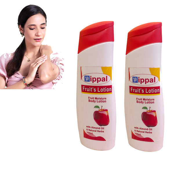 Pippal Fruit Ultra Smooth Skin Nourishing Body Lotion (100 ml) Pack of 2 (200 ml)Pippal Fruit Ultra Smooth Skin Nourishing Body Lotion (100ml x 2) for Soft & Radiant Skin