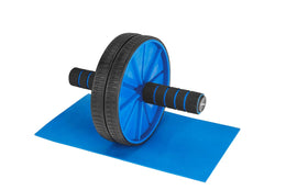 Premium Abs Roller for Men & Women Stomach Abs Roller Wheel for Home Workout, Gym Ab Roller for Men Abs Workout Equipment for Abdominal Ab Roller Home Exercise Equipment with Knee Mat -(Blue & Black)