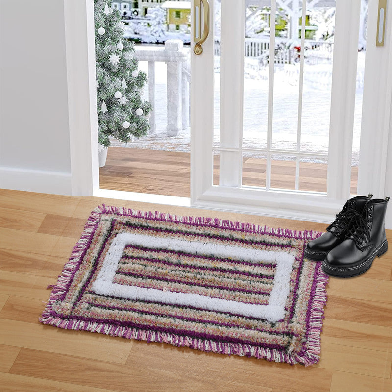 Ultra Soft Microfiber Anti-Skid Bathmat & Doormat Combo (40x60 cm, Pack of 2) - Super Absorbent, Machine Washable, Non-Slip Bathroom Rugs for Home, Bedroom, Kitchen & Entrance Floor