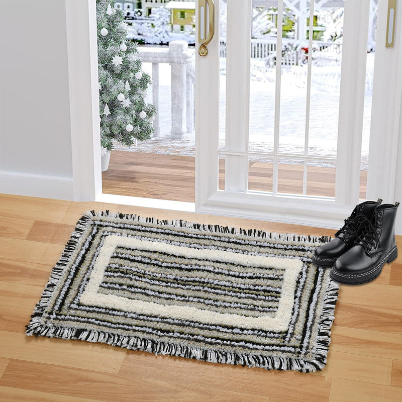 Ultra Soft Microfiber Anti-Skid Bathmat & Doormat Combo (40x60 cm, Pack of 2) - Super Absorbent, Machine Washable, Non-Slip Bathroom Rugs for Home, Bedroom, Kitchen & Entrance Floor