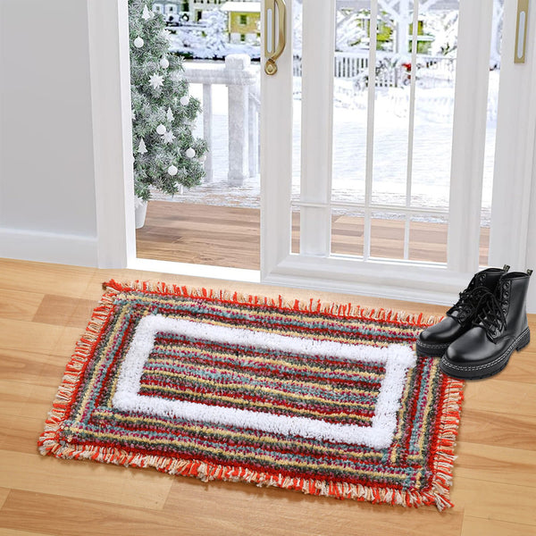 Ultra Soft Microfiber Anti-Skid Bathmat & Doormat Combo (40x60 cm, Pack of 2) - Super Absorbent, Machine Washable, Non-Slip Bathroom Rugs for Home, Bedroom, Kitchen & Entrance Floor