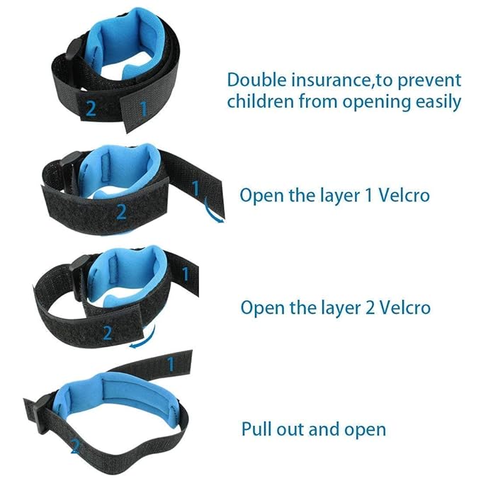 “Anti-Lost Wrist Link with Lock & Key – Baby Safety Harness/Band, Adjustable Anti-Lost Strap for Kids, Secure Walking & Travel”