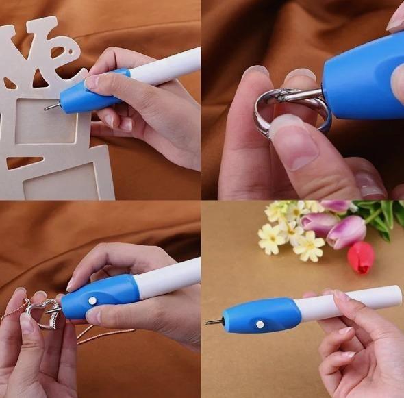 All Surface Writing Engraving pen.Works on metal, glass, wood, plastic, ceramic, stone,Creates fine lines, designs, or markings with control.