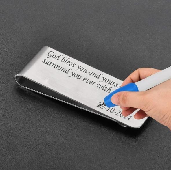 All Surface Writing Engraving pen.Works on metal, glass, wood, plastic, ceramic, stone,Creates fine lines, designs, or markings with control.