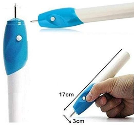 All Surface Writing Engraving pen.Works on metal, glass, wood, plastic, ceramic, stone,Creates fine lines, designs, or markings with control.