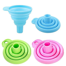 Silicone Collapsible Funnel Foldable Kitchen Hopper | Flexible Funnel For Water Bottle, Oil, Liquid & Dry Ingredients