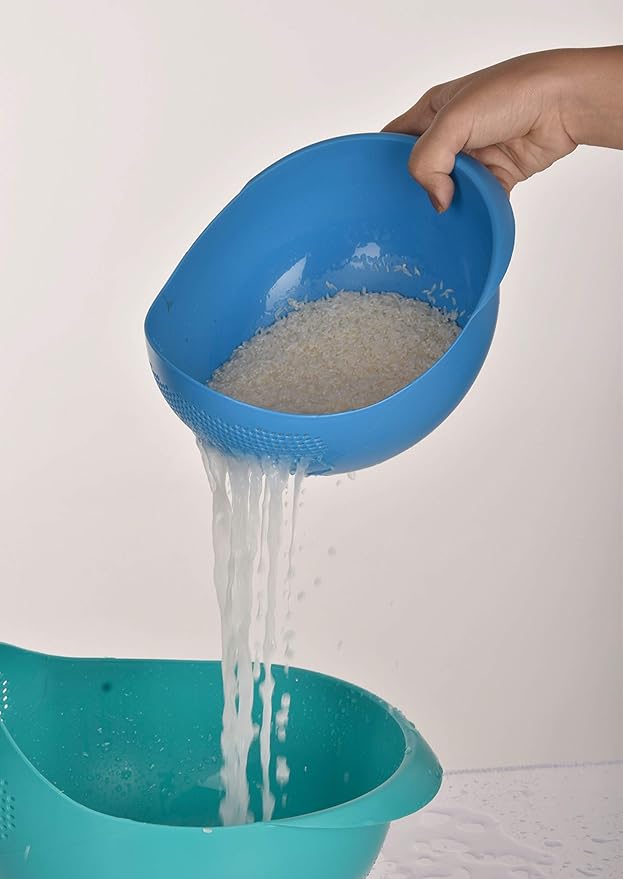 Colander 1 x Big Fruit Basket | Pasta Strainer, Vegetable Strainer & Multi-Purpose Kitchen Washing Bowl For Daily Use