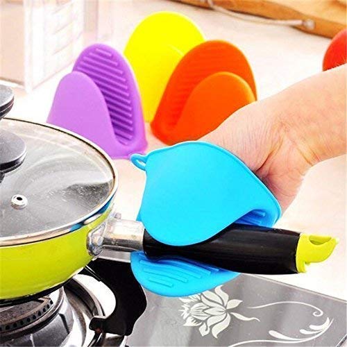 Silicone Pot Holders Heat Resistant Oven Mitts Gloves | Cooking Pinch Grips Hand Clip For Hot Pots & Pans