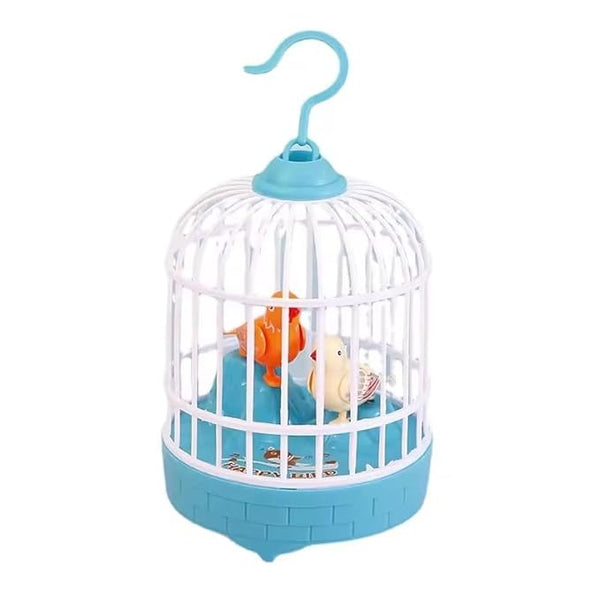 “Lovely Talking Bird Cage Toy for Kids – Voice Controlled Induction Bird with Light & Music, Mini Talking Birdcage Toy”