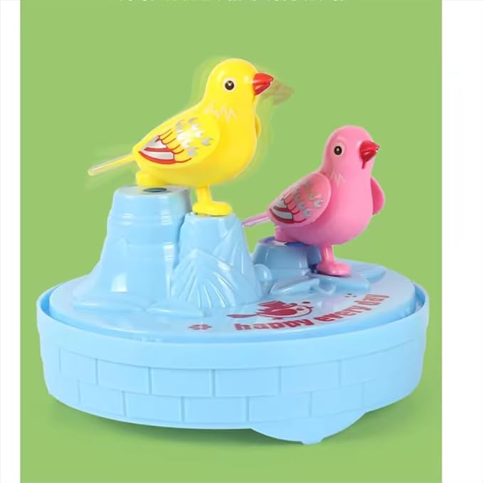 “Lovely Talking Bird Cage Toy for Kids – Voice Controlled Induction Bird with Light & Music, Mini Talking Birdcage Toy”