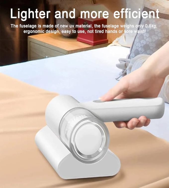 Portable Dust Suction Mites Remover Handheld Wireless Vacuum Cleaner Rechargeable Dust Remover Brush.