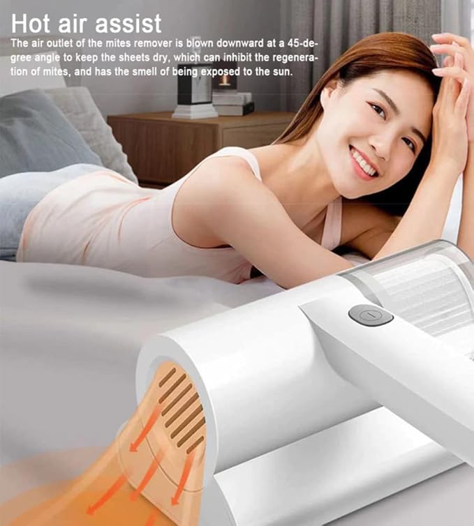 Portable Dust Suction Mites Remover Handheld Wireless Vacuum Cleaner Rechargeable Dust Remover Brush.