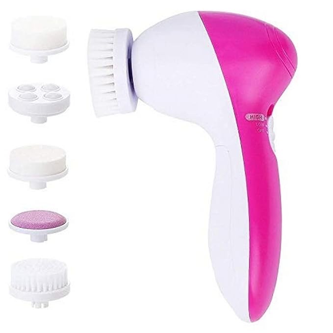 Multifunction Beauty Care Brush Deep Clean 5 in 1 Portable Facial Cleaner Relief Face Massage Machine