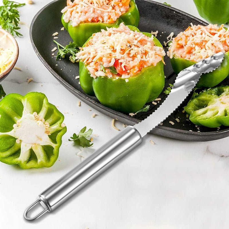 Corer Removal Tool.Fruit Corer Removal Tool – Stainless Steel Core Remover for Apples, Pears & Vegetables