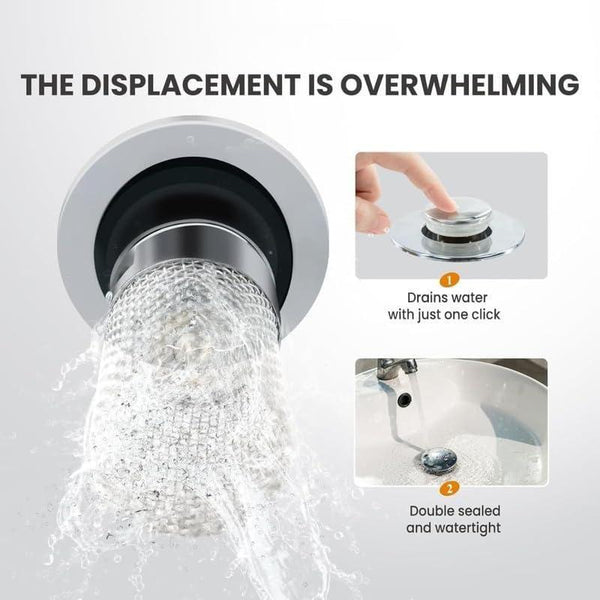 Sink Hair Filter, Removable Stainless Steel Drain Stopper Plug.Keep your sink clean and clog-free with this removable stainless steel Sink Hair Filter & Drain Stopper Plug. Easy to install, durable, and perfect for bathroom and kitchen sinks.