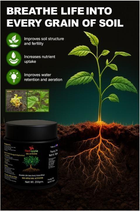 Soil Activator 100 gm Pack of 1.Soil Activator 100 gm – Microbial Booster for Healthy Plant Growth