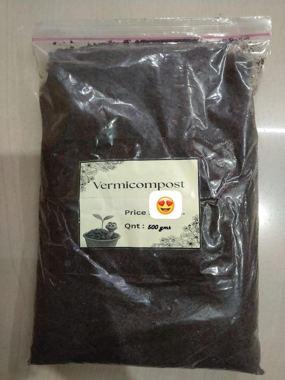 Organic Vermicompost 400gm.Organic Vermicompost 400gm – Natural Plant Fertilizer for Healthy Growth