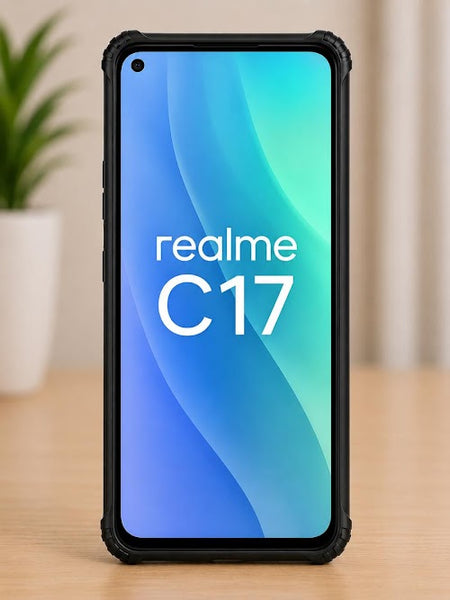 Realme C17 Rugged Shockproof Armor Back Cover | Heavy Duty TPU Protective Case | Black