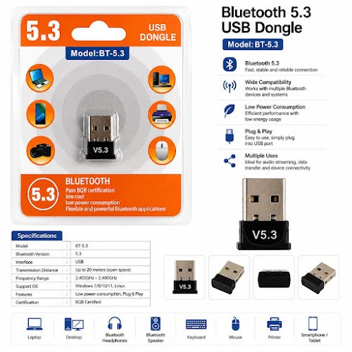Bluetooth BT-5.3 USB Dongle