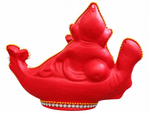 Royal Terracotta Stone Work Boat Vinayagar Statue | Traditional Handmade Ganesha Décor(7inch=H*L=7*8)