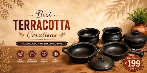 Natural Cooling Terracotta Kitchen Combo Set (4 Pieces) – Healthy Cooking & Drinking Natural Cooling Terracotta Kitchen Combo Set (4 Pieces) – Healthy Cooking & Drinking